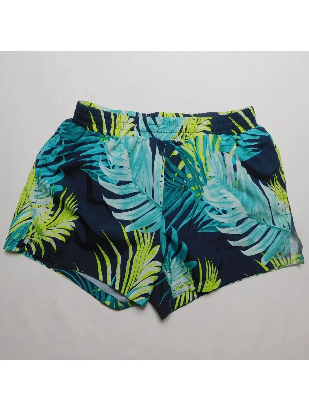 Old Navy girls Active athletic jogger shorts -XXL (16) blue, yellow, palm tree